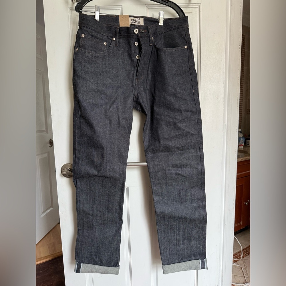 Naked & Famous selvedge denim jeans - Weird guy grass